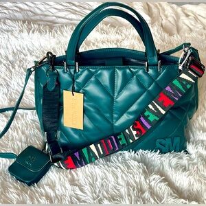 Steve Madden Teal Quilted Satchel